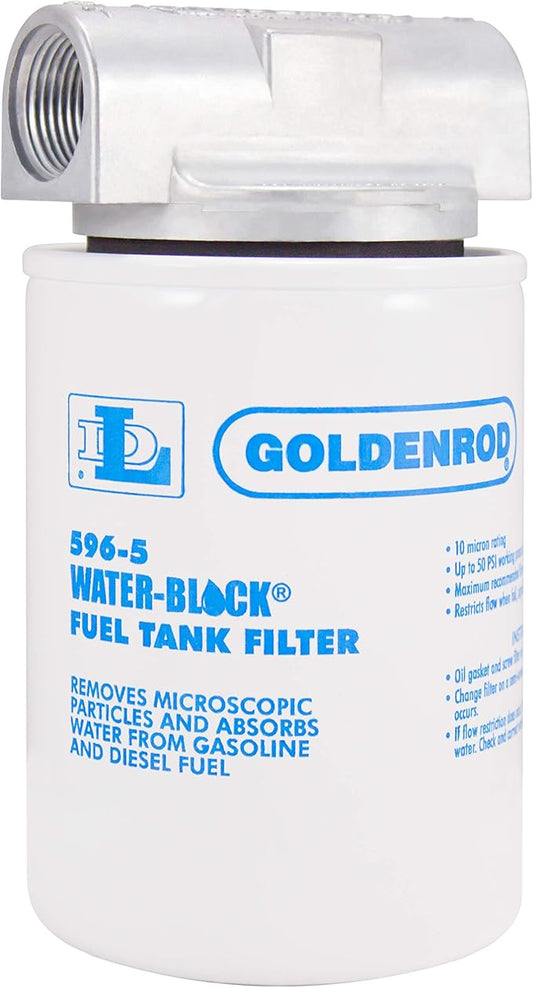 GOLDENROD (596-3/4) Canister Water-Block Fuel Tank Filter with 3/4" NPT Top Cap