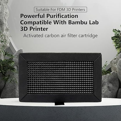 2PCS 3D Printer Activated Carbon Air Filter Cartridge For Bambu Lab X1C/P1P/P1S/X1/X1E, Air Purifier Filter Replacement Easy to Install 3D Printer Accessories Ultra-Absorption for 3D Printing Filament