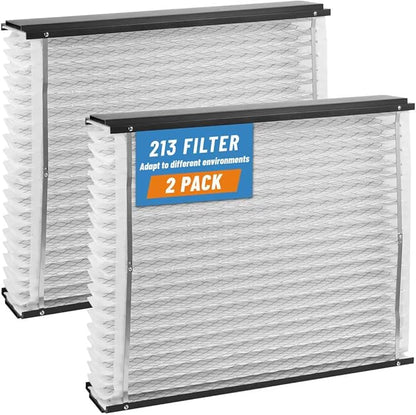 2-Pack 213 Replacement Filter, Compatible with Aprilaire 1210, 1620, 2210, 2216, 3210, 4200, 20x25x4 Inches MERV 13 Furnace Air Filter