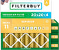 Filterbuy 20x20x4 Air Filter MERV 11 Superior Pet & Allergy Defense (4-Pack), Electrostatic Pleated HVAC AC Furnace Filters Replacement, Made in USA (Actual Size: 19.50 x 19.50 x 3.63)