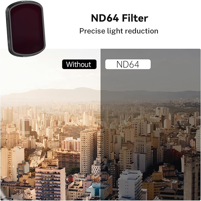Haoge 3-Pack ND Filter Set for DJI Osmo Pocket 3,with ND8 ND64 ND256 Filters and LCD Screen Protector,Filter kit Vlog Video Accessory,Multi-Coated HD Optical Glass