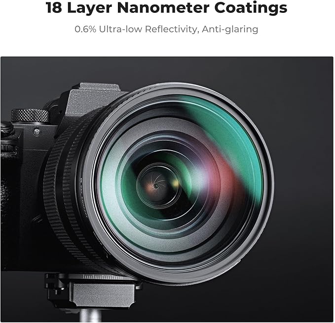 K&F CONCEPT 82mm Black Diffusion 1/4 & 1/8 Filters Kit Mist Cinematic Effect Filters Set with Multi-Layer Coated for Camera Lens - K Series