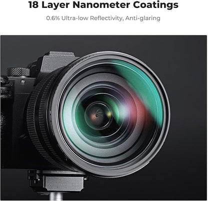 K&F CONCEPT 58mm Black Diffusion 1/4 & 1/8 Filters Kit Mist Cinematic Effect Filters Set with Multi-Layer Coated for Camera Lens - K Series