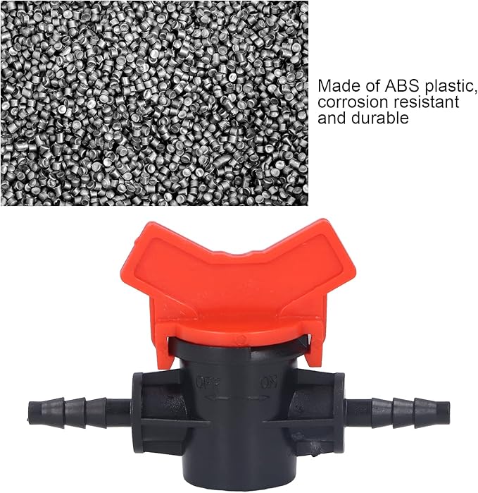 Regulator ABS Plastic Liquid Control Stop Valve for Domestic Water Pumps Solar Water Heaters Construction Sites 2PCS Straight Through Valve (4MM regulator)