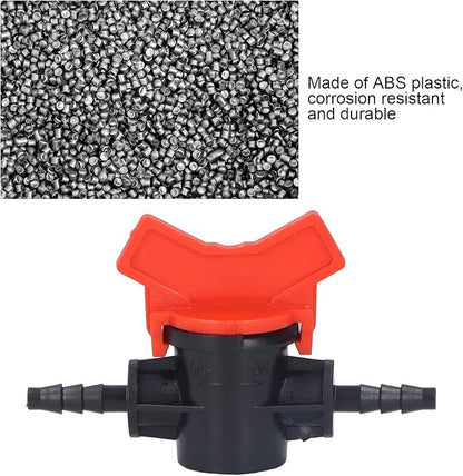 Regulator ABS Plastic Liquid Control Stop Valve for Domestic Water Pumps Solar Water Heaters Construction Sites 2PCS Straight Through Valve (4MM regulator)