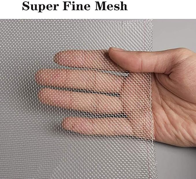 KISKIS 304 Stainless Steel Woven Wire Mesh, Wire Mesh Window Screen Mesh, Prevent Mouse Mice Snakes Hornets Rodents Entering,Easy to Cut and Install,120X300CM47X118INCH