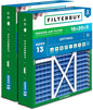 Filterbuy 16x20x5 Air Filter MERV 13 Optimal Smoke & Allergy Defense (2-Pack), Pleated HVAC AC Furnace Filters for Honeywell FC100A1003, Lennox X0592, and More (Actual Size: 15.75 x 19.75 x 4.38)