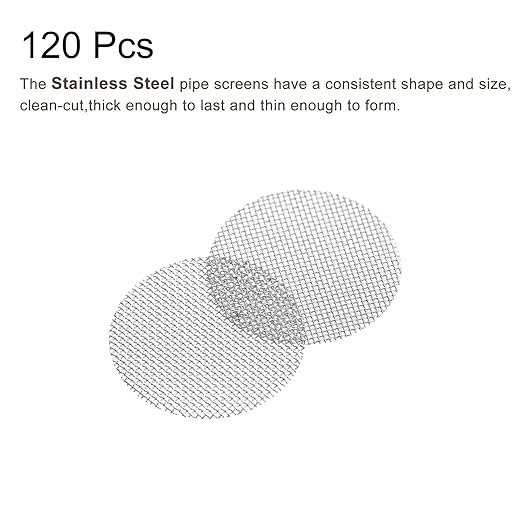 MECCANIXITY Pipe Screen Stainless Steel Screens, 5/8 Inch (15.8mm) Diameter for Pipe Filter, Pack of 120