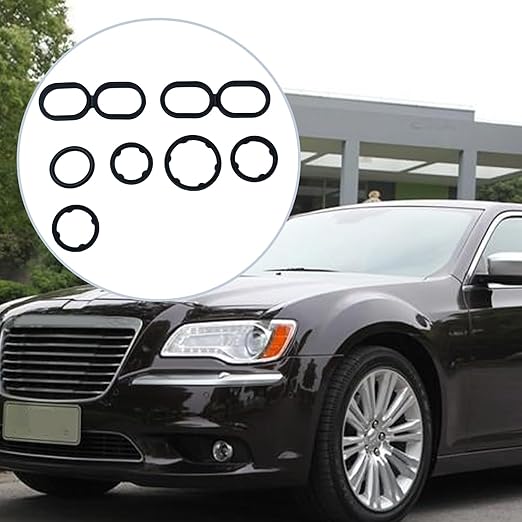9Pcs Engine Oil Filter Housing O Ring Seal Kit 68191356AA Replacement for Dodge Ram Jeep Chrysler 3.6L