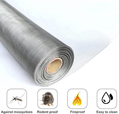 Stainless Steel Woven Wire Mesh 100 Mesh Sheet, 304 Stainless Steel Wire Cloth, Fine Metal Filter Mesh Panel, Home Commercial Use, Easy Cut to Size
