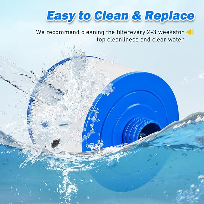 Spa Filter Compatible with 2013+ (Long Thread) Bullfrog/Wellspring 10-2870, Unicel 8CH-951, Pleatco PBF36/PBF36-M, FC9949/FC-9949, SD-01324, SD-01325, Bullfrog 35 Hot Tub Cartridge, 2 Pack