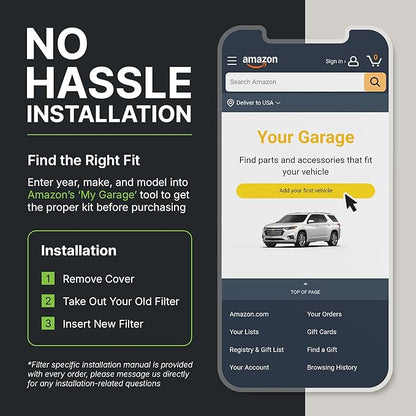 Spearhead OEM+ Particulate Breathe Easy Cabin Filter | Fits 2005-2023 Tacoma, 2013-2016 Dart, 2003-2008 Vibe Like OEM | Provides Max Airflow & Enhanced Performance (BE-374P)