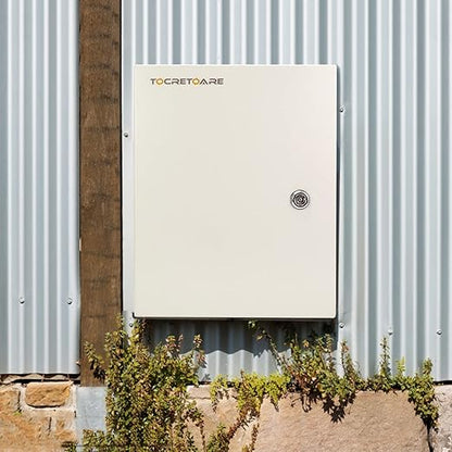 Outdoor Electrical Box, Steel Junction Box 20 x 16 x 8'', NEMA 4X Electrical Enclosure Box IP66 Waterproof & Dustproof, Universal Electrical Project Box with Lock & Mounting Plate