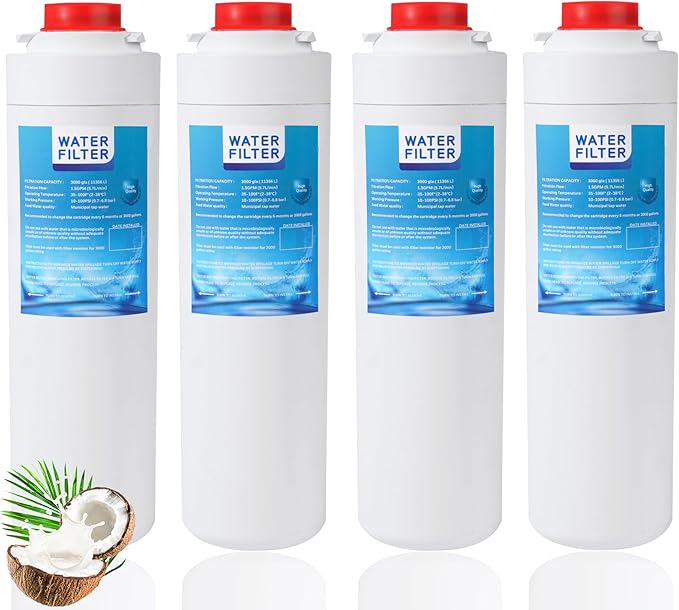 Water Filter 51300, Compatible with Bottle Stations Filter 51300 ERF750 EWF3000 (No Chip 4-Pack)