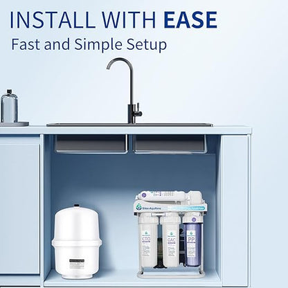 Silex-Aquifons Under-Snik Water Filter 5-Stage Reverse Osmosis Drinking Water Filter System with Faucet and Tank