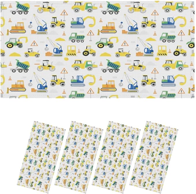4 Pcs Fluorescent Light Covers for Ceiling Lights Construction Vehicles Excavators Dump Trucks Cranes Safety Signs Decorative Magnets Light Filters for Office Home Classroom Must Haves 4’ x 2’