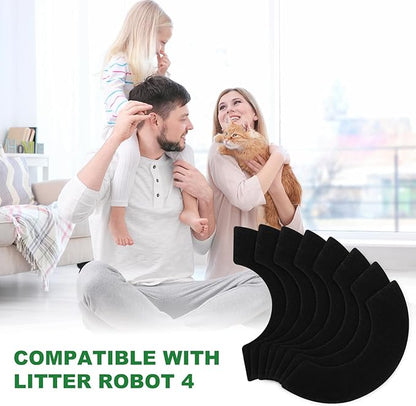 8 Pack Carbon Filters Compatible with Litter-Robot 4 Activated Charcoal Charcoal Filters for Litter Box Carbon Premium Filter to Eliminate Odors Control Damp from Pets and Keep Home Fresh