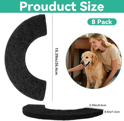 Lubise 8Pcs 0.5in Carbon Filters Compatible with LR 4,Replacement Activated Charcoal Filters for Litter Box Premium Filter,Thickened and Durable,Eliminate Odor and Controls Moisture on Pet's Body