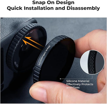 K&F CONCEPT Snap On Black Diffusion 1/4 Filter Compatible with DJI Osmo Action 6, Creative Mist Cinematic Effect Filters, Multi-Coated/Optical Glass/Aluminum Alloy Frame Action Camera Accessories