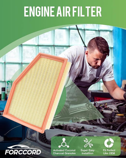 2-Pack Engine Air Filter Fits for 2026-19 BMW X5, X7, 2023-18 X3, 2026-20 X6, 2023-17 540i xDrive, 530i, 540i, 2022-19 530i xDrive, 2023-16 740i, 2024-18 530e Car Replacement Accessories