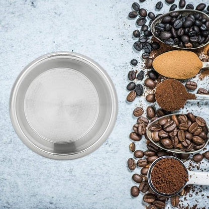 Fdit 58mm Stainless Steel Coffee Filter Basket Single Layer Double Doses Filter Coffee Machine Replacement Parts