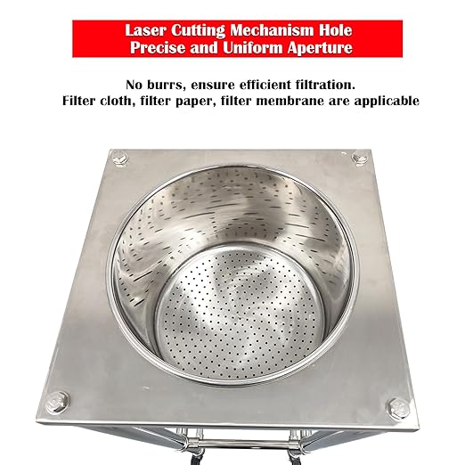 Glass Vacuum Filter Lab Vacuum Filtration Extraction Apparatus with 10L Brinell Funnel/10L Glass Flask Negative Pressure Stainless Steel Vacuum Filter Kit for Liquid Extraction