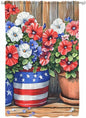 Sheer Curtains 63 Inch Length, Red Blue Flower Semi Sheer Curtains Light Filtering Window Treatment, Retro Independence Day Flag Wood Grain Privacy Voile Drapes for Living Room Bedroom 52x63 Inch