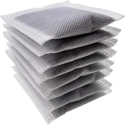 8 Pack Compact Activated Charcoal Odor Absorbing Filter Refill Deodorizer Compatible with iTouchless Cans 2.5 Gal, 3 Gal, 4 Gal and Other Small Trash Cans Under 8 Gallons with Filter Compartment