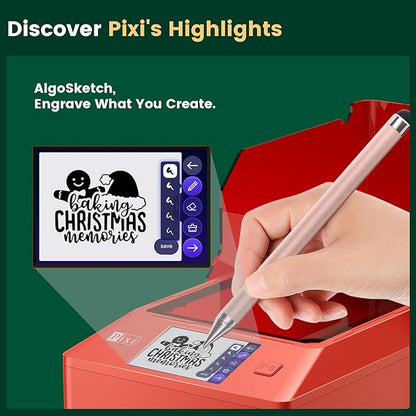 AlgoLaser 3W Laser Engraver Machine: Portable & Smart with 3.5" Touch Screen, Hand Drawing/Wireless/SD Card/Offline Engraving, AlgoOS 2.0 Self Developed System for Wood, Acrylic, Leather