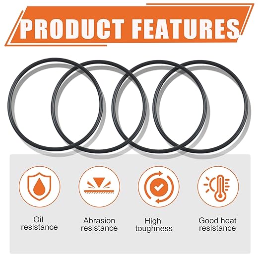 DEX2400Z5 Replacement O-Rings 4 Pack – Compatible with Hayward Outlet Elbow | Fits Micro-Clear, Swim-Clear, Pro-Grid DE Filters & HCF Cartridge Filters | High-Seal Pool Filter Gaskets