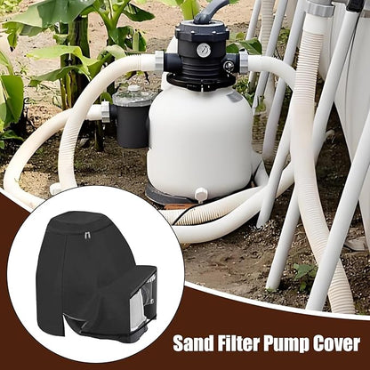 Waterproof Pump Cover - Protective Outdoor Motor Shield, Heavy Duty Pool Equipment Enclosure | Leakproof Sand Filter Protective Cover, All-Season UV-Resistant Case, Durable Weather Guard for Yard
