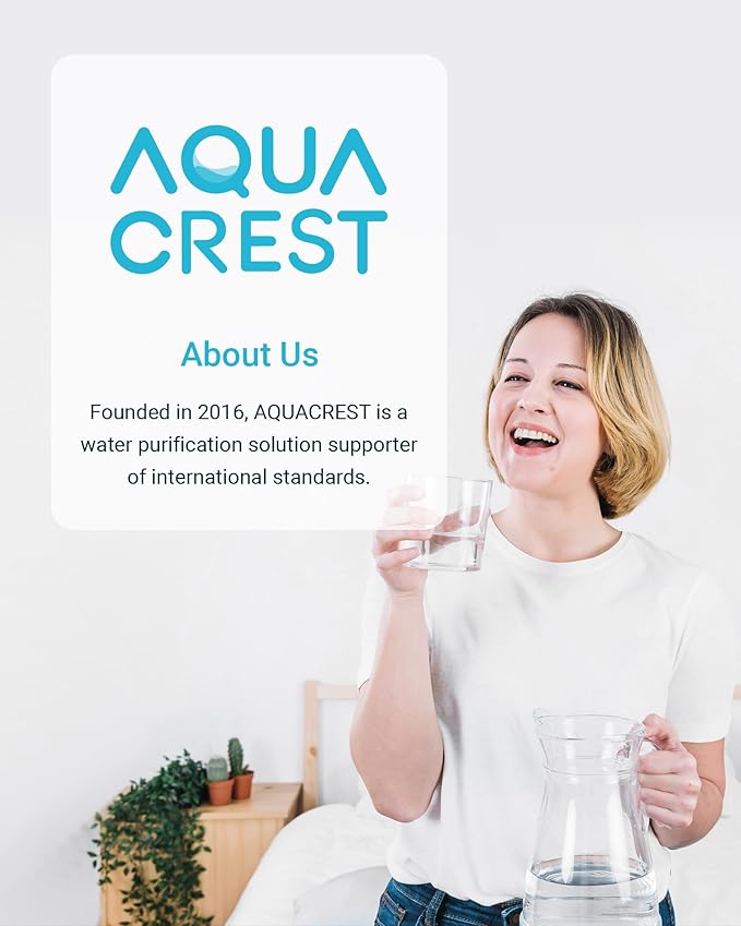 AQUA CREST Whole House Sediment and Carbon Water Filter, Replacement for GE® FXHTC, 3M® Aqua-Pure AP810, Culligan® RFC-BBSA, W50PEHD, GXWH40L, GXWH35F, DuPont WFHD13001, Pentek® R50-BB