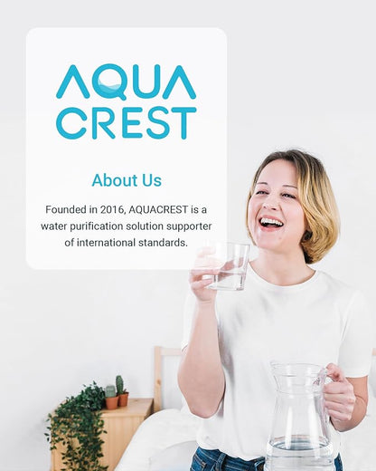 AQUA CREST Whole House Sediment and Carbon Water Filter, Replacement for GE® FXHTC, 3M® Aqua-Pure AP810, Culligan® RFC-BBSA, W50PEHD, GXWH40L, GXWH35F, DuPont WFHD13001, Pentek® R50-BB