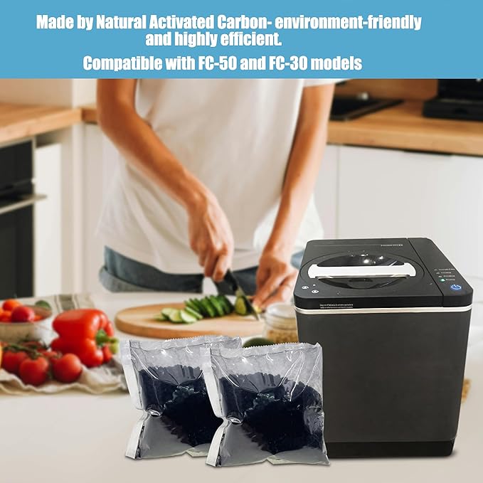 Odor Absorbing Filter Refills for Vitamix FoodCycler Filters, Replacement Activated Carbon for Vitamix Foodcycler Replacement Filters