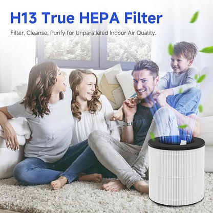 M05 Replacement Filter Compatible with MOOKA M05 Air Purifier, H13 True HEPA Filter, 3-Stage Filtration System, 2 Pack (with Extra 8-Pieces Aroma Pad)