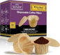 Pro Mael Disposable K Cup Filters with Lid, Coffee Filter Paper for Keurig Brewers Single Serve 1.0 and 2.0, Use with Reusable K Cup Pods (100 Count, Natural Unbleached)