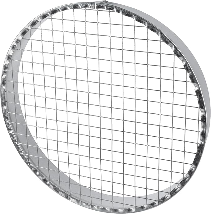 Repa Market Ø10 Inch Duct Cover – Galvanized Steel Round Duct Cap with Mesh Screen – HVAC Exhaust or Intake Vent – Exterior Pipe Air Outlet – Spiral Ventilation Ducting Metal End Plug