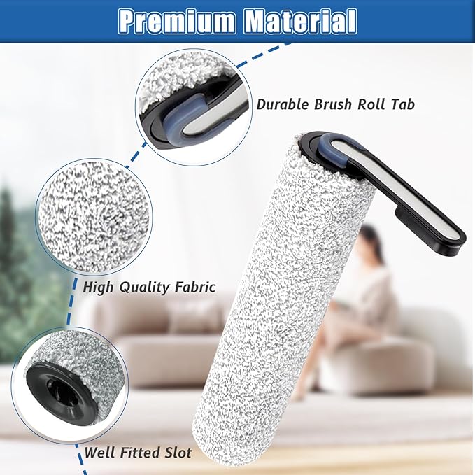 【NOT Universal】【S5 Only】Replacement Parts for Tineco Floor One S5 / S5 Blue / S5 Pro / S5 Pro 2 Wireless Wet Dry Vacuum Cleaner | 3 Filters 2 Brush Roll for Tineco S5 Vacuums