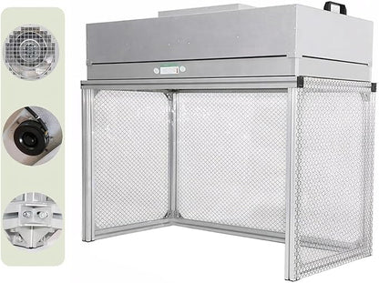 INTSUPERMAI Vertical Laminar Flow Hood Air Flow Clean Bench Workstation with HEPA Aluminum Blade Fan Rated Air Volume 706cfm Dust Free Room Workshop for Phone LCD Repair Workshop Laboratory Using 110V