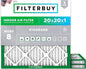 Filterbuy 20x20x1 Air Filter MERV 8 Essential Dust & Allergy Defense (3-Pack), Electrostatic Pleated HVAC AC Furnace Filters Replacement, Made in USA (Actual Size: 19.50 x 19.50 x 0.75)