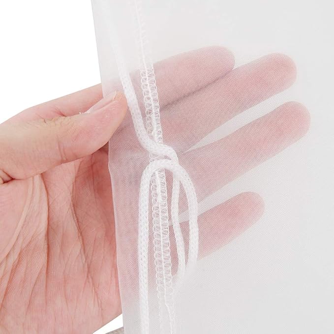 ALEGI Aquarium Filter Media Bag Extra Fine,Reusable 180 Micron Drawstring Mesh Filter Bags for Activated Carbon (12"*8" (3 Pack))