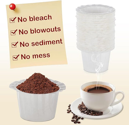 Disposable Paper Coffee Filters, Keurig K Cup Paper Filters for Keurig Single Brewer Reusable Cups, K-cup Coffee Pods, Fits All Brands Reusable K Cups (150)