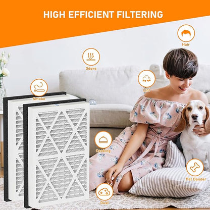 20x30x3 MERV 13 Pleated Air Filters Replacement Compatible with Zephyr VGF Series 20x30x3 Whole Home Return Air Grille Filter,White 2 Pack