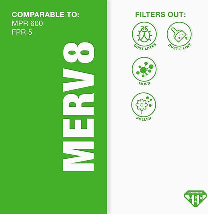 Aerostar 12x14x1 MERV 8 Pleated Air Filter, AC Furnace Air Filter, 4 Pack (Actual Size: 12" x 14" x 1")