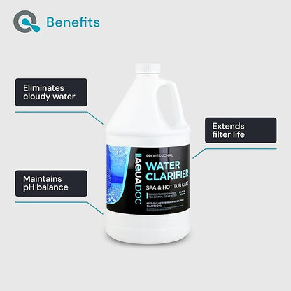 MAV AquaDoc Spa Clarifier & Hot Tub Clarifier for Fast Acting Cloudy Water Treatment - The Spa Clarifier Hot Tub Owners Love - 128 oz