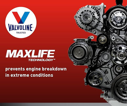 Valvoline Full Synthetic High Mileage with MaxLife Technology SAE 10W-30 Motor Oil 1 QT (Pack of 2)