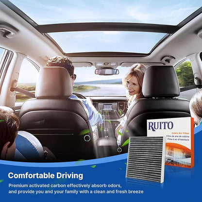 RUITO Cabin Air Filter Fits X5, X6, X7, 530E, 530i, 540i, 740i, 750i, 840i, M5, M8, Replacement for CF12501, PC99244, 64119366401