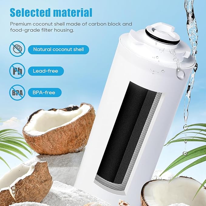 Water Filter 51300, Compatible with Bottle Stations Filter 51300 ERF750 EWF3000 (No Chip 4-Pack)