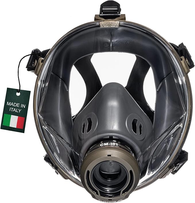 MIRA Safety CM-I01 Full-Face Industrial-Grade Gas Mask with 40mm NATO Filter Compatibility and Advanced Valve Design