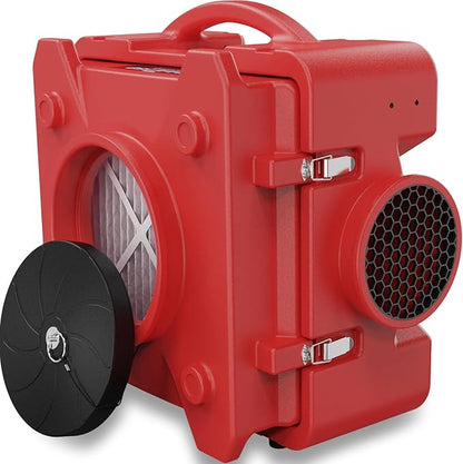 CADPXS Shield-550 Negative Machine Airbourne Cleaner HEPA Scrubber Water Damage Restoration Equipment Air Purifier, Air Scrubbers Red